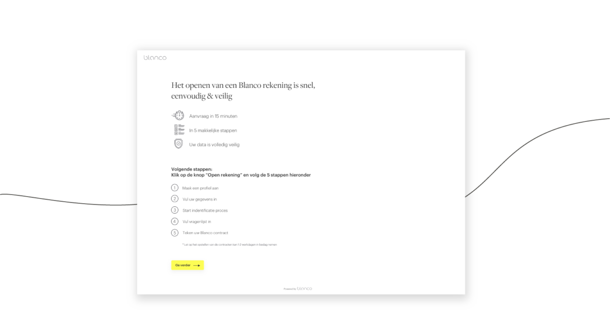 Improved UI/UX of the KYC • Blanco